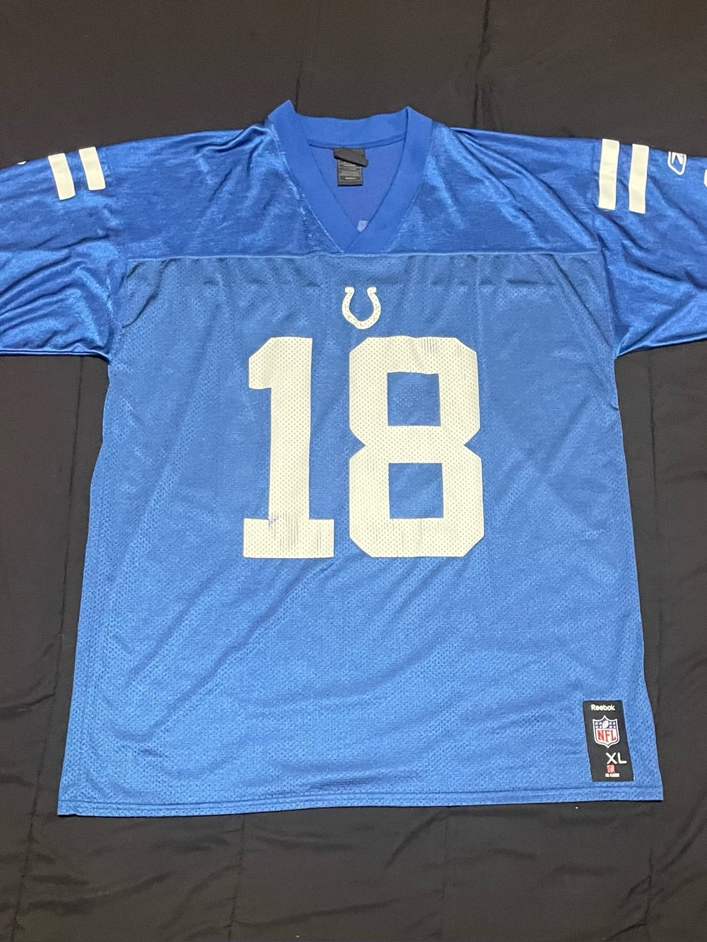 Reebok Indianapolis Colts Peyton Manning #18 Size XL Blue Home Jersey